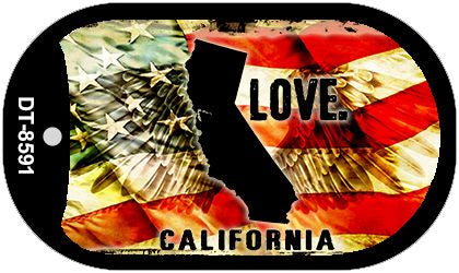 California Love Metal Novelty Dog Tag Necklace DT-8591