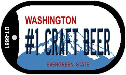 1 Craft Beer Washington Novelty Metal Dog Tag Necklace DT-8681