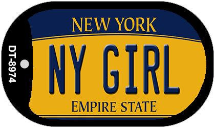 NY Girl New York Novelty Metal Dog Tag Necklace DT-8974