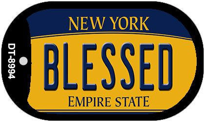 Blessed New York Novelty Metal Dog Tag Necklace DT-8994