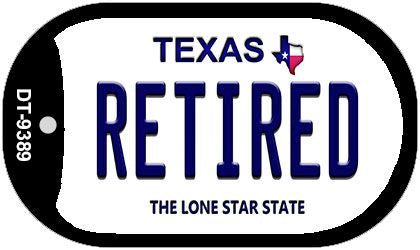 Retired Texas Novelty Metal Dog Tag Necklace DT-9389