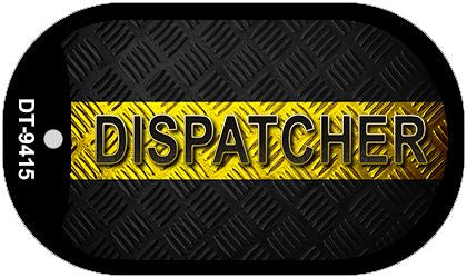 Dispatcher Cross Diamond Novelty Dog Tag Necklace DT-9415