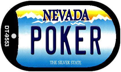 Poker Nevada Novelty Metal Dog Tag Necklace DT-9553