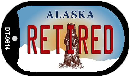 Retired Alaska Novelty Metal Dog Tag Necklace DT-9614