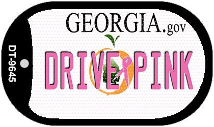 Drive Pink Georgia Novelty Metal Dog Tag Necklace DT-9645