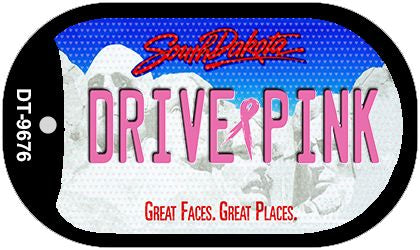 Drive Pink South Dakota Novelty Metal Dog Tag Necklace DT-9676