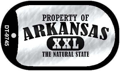 Property Of Arkansas Novelty Metal Dog Tag Necklace DT-9745