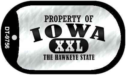 Property Of Iowa Novelty Metal Dog Tag Necklace DT-9756