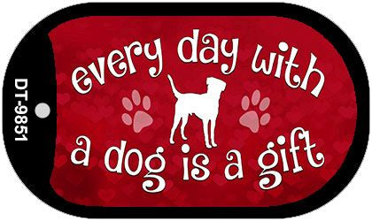 Dog Is A Gift Novelty Metal Dog Tag Necklace DT-9851