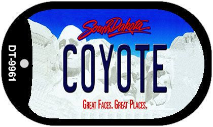 Coyote South Dakota Novelty Metal Dog Tag Necklace DT-9961