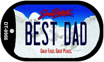 Best Dad South Dakota Novelty Metal Dog Tag Necklace DT-9966