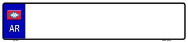 Arkansas Blank Novelty Metal European License Plate