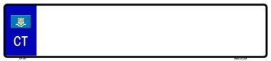 Connecticut Blank Novelty Metal European License Plate