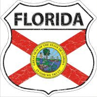 Florida State Flag Highway Shield Novelty Metal Magnet HSM-117