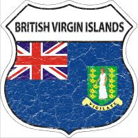 British Virgin Islands Flag Highway Shield Novelty Metal Magnet HSM-196