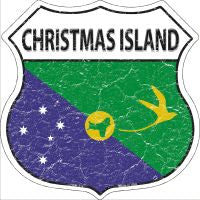 Christmas Island Flag Highway Shield Novelty Metal Magnet HSM-214