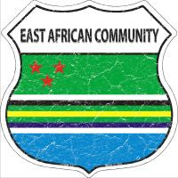 East African Community Flag Highway Shield Novelty Metal Magnet HSM-237
