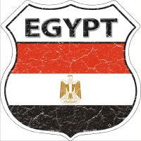 Egypt Flag Highway Shield Novelty Metal Magnet HSM-239