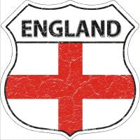 England Flag Highway Shield Novelty Metal Magnet HSM-241