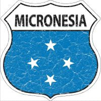Micronesia Highway Shield Novelty Metal Magnet HSM-333