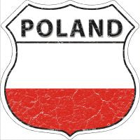 Poland Highway Shield Novelty Metal Magnet HSM-371