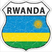 Rwanda Highway Shield Novelty Metal Magnet HSM-378