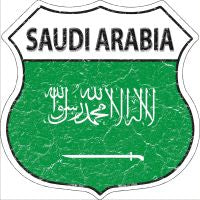Saudi Arabia Highway Shield Novelty Metal Magnet HSM-385