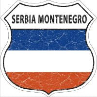 Serbia Montenegro Highway Shield Novelty Metal Magnet HSM-390