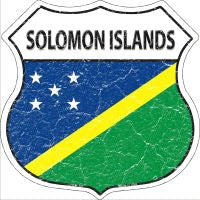 Solomon Islands Highway Shield Novelty Metal Magnet HSM-397