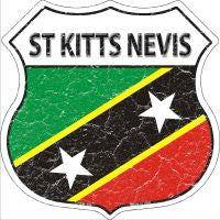 St Kitts Nevis Highway Shield Novelty Metal Magnet HSM-406