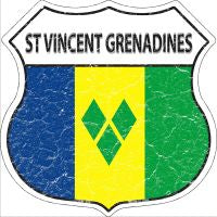 St Vincent Grenadines Highway Shield Novelty Metal Magnet HSM-409