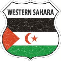 Western Sahara Shield Novelty Metal Magnet HSM-457
