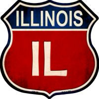Illinois Highway Shield Novelty Metal Magnet HSM-508