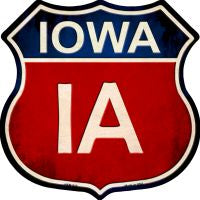 Iowa Highway Shield Novelty Metal Magnet HSM-510
