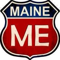 Maine Highway Shield Novelty Metal Magnet HSM-514