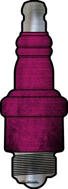 Pink Oil Rubbed Novelty Metal Spark Plug Sign J-003