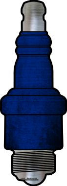 Blue Oil Rubbed Novelty Metal Spark Plug Sign J-005