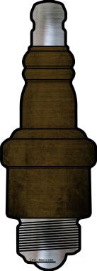 Brown Oil Rubbed Novelty Metal Spark Plug Sign J-011