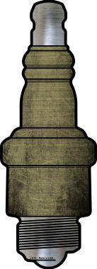 Gold Oil Rubbed Novelty Metal Spark Plug Sign J-015