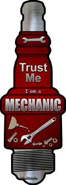 Mechanic Novelty Metal Spark Plug Sign J-029
