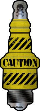 Caution Novelty Metal Spark Plug Sign J-031
