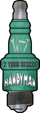 Handyman Novelty Metal Spark Plug Sign J-032