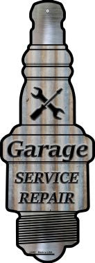 Service Repair Novelty Metal Spark Plug Sign J-042
