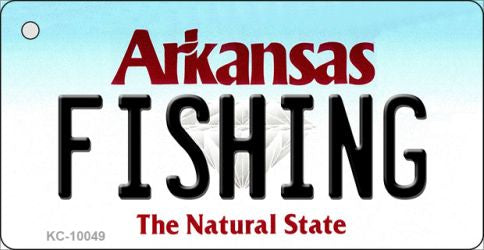 Fishing Arkansas State License Plate Tag Key Chain KC-10049