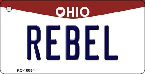 Rebel Ohio State License Plate Tag Key Chain KC-10084