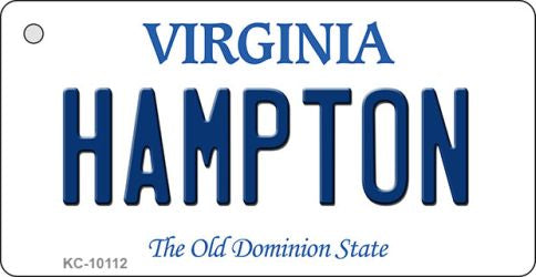 Hampton Virginia State License Plate Tag Key Chain KC-10112