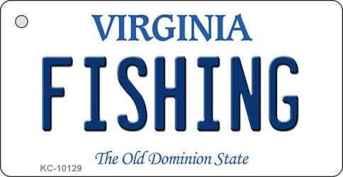 Fishing Virginia State License Plate Tag Key Chain KC-10129