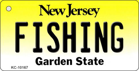 Fishing New Jersey State License Plate Tag Key Chain KC-10167