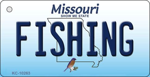 Fishing Missouri State License Plate Tag Key Chain KC-10263
