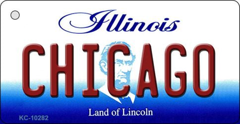 Chicago Illinois State License Plate Tag Key Chain KC-10282